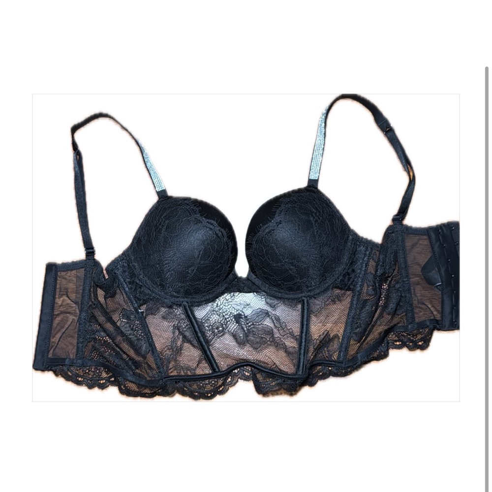 Victoria's Secret Black Lace Balconette Bra